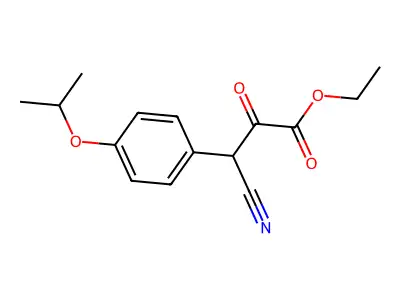 Ethyl 3-cyano-3-(4-isopropoxyphenyl)-2-oxopropanoate structure