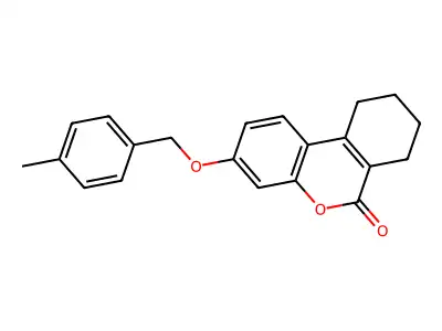 3-((4-methylbenzyl)oxy)-7,8,9,10-tetrahydro-6H-benzo[c]chromen-6-one structure