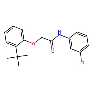 2-(2-tert-butylphenoxy)-N-(3-chlorophenyl)acetamide structure