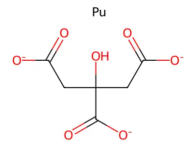 Citric acid, plutonium(6+) salt structure