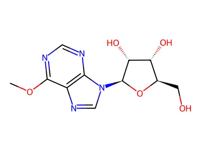 9H-Purine, 6-methoxy-9-beta-D-ribofuranosyl- structure