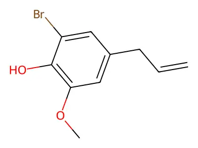 6-Bromo-4-allyl-2-methoxyphenol structure