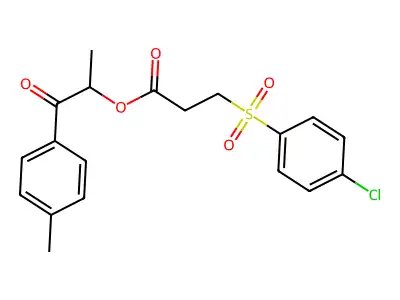 1-(4-Methylphenyl)-1-oxopropan-2-yl 3-[(4-chlorophenyl)sulfonyl]propanoate structure