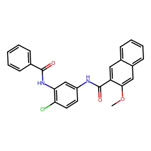 N-(3-Benzamido-4-chloro-phenyl)-3-methoxy-naphthalene-2-carboxamide structure