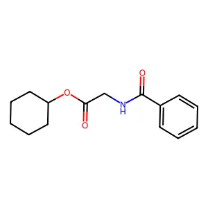 Cyclohexyl (benzoylamino)acetate structure
