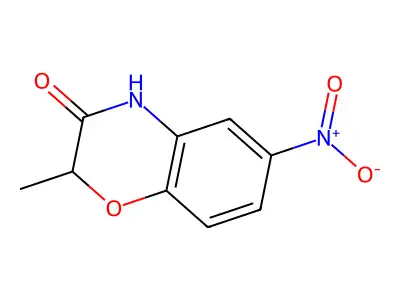 2-Methyl-6-nitro-2H-1,4-benzoxazin-3(4H)-one structure