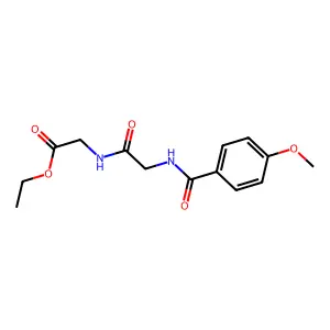 Ethyl 2-[[2-[(4-methoxybenzoyl)amino]acetyl]amino]acetate structure
