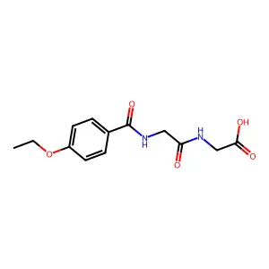 N-[(4-ethoxyphenyl)carbonyl]glycylglycine structure