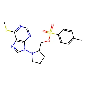 [1-(6-methylsulfanylpurin-9-yl)pyrrolidin-2-yl]methyl 4-meth structure