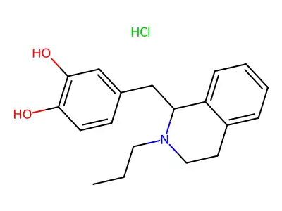 1-(3',4'-Dihydroxybenzyl)-2-n-propyl-1,2,3,4-tetrahydroisoquinoline hydrochloride structure