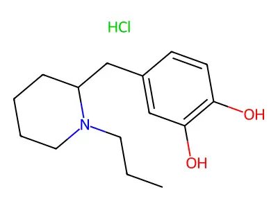 Pyrocatechol, 4-((1-propyl-2-piperidyl)methyl)-, hydrochloride structure