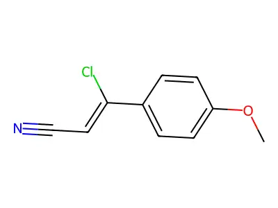 (Z)-3-Chloro-3-(4-methoxyphenyl)acrylonitrile structure