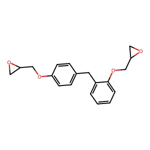 ((2-(p-(Oxiranylmethoxy)benzyl)phenoxy)methyl)oxirane structure
