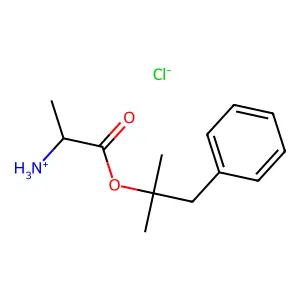 2-Methyl-1-phenylpropan-2-yl alaninate--hydrogen chloride (1/1) structure