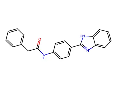 N-[4-(1H-benzimidazol-2-yl)phenyl]-2-phenylacetamide structure
