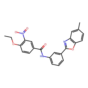 4-ethoxy-N-[3-(5-methyl-1,3-benzoxazol-2-yl)phenyl]-3-nitrobenzamide structure