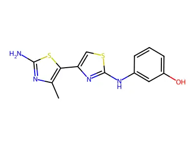 3-(2'-Amino-4'-methyl-[4,5']bithiazolyl-2-ylamino)-phenol structure