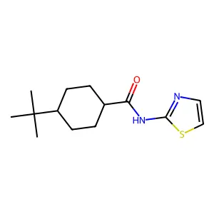 4-tert-butyl-N-(1,3-thiazol-2-yl)cyclohexane-1-carboxamide structure