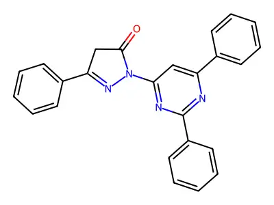 2-(2,6-Diphenyl-4-pyrimidinyl)-2,4-dihydro-5-phenyl-3H-pyrazol-3-one structure