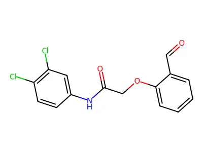 N-(3,4-dichlorophenyl)-2-(2-formylphenoxy)acetamide structure