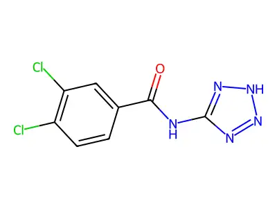 3,4-dichloro-N-(2H-tetrazol-5-yl)benzamide structure