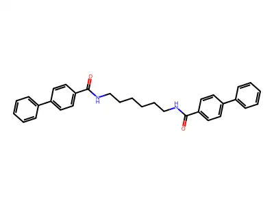 N,N'-1,6-hexanediyldi(4-biphenylcarboxamide) structure
