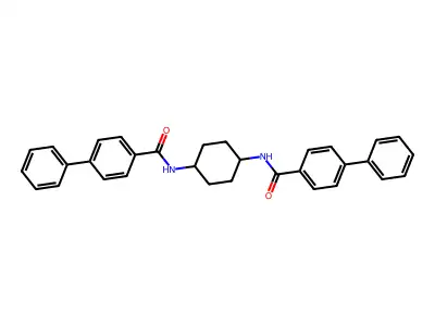 4-phenyl-N-[4-[(4-phenylbenzoyl)amino]cyclohexyl]benzamide structure