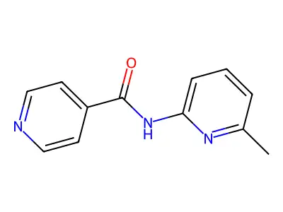 N-(6-methylpyridin-2-yl)pyridine-4-carboxamide structure