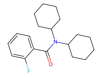 N,N-dicyclohexyl-2-fluorobenzamide structure