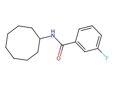 N-cyclooctyl-3-fluorobenzamide structure