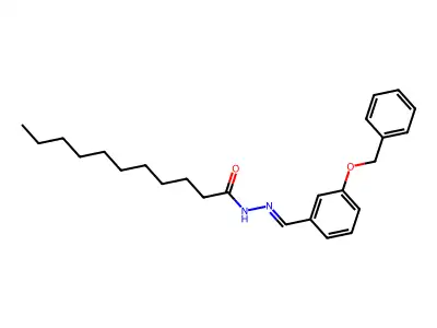 Undecanoic acid, 2-[[3-(phenylmethoxy)phenyl]methylene]hydrazide structure