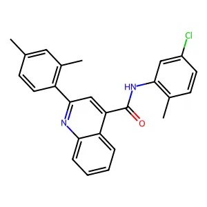 N-(5-chloro-2-methylphenyl)-2-(2,4-dimethylphenyl)quinoline-4-carboxamide structure