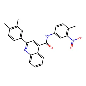 2-(3,4-dimethylphenyl)-N-(4-methyl-3-nitrophenyl)quinoline-4-carboxamide structure