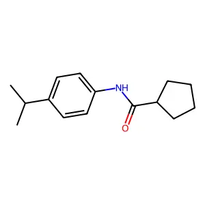 N-(4-propan-2-ylphenyl)cyclopentanecarboxamide structure