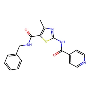 N-(5-Benzylcarbamoyl-4-methylthiazol-2-yl)isonicotinamide structure