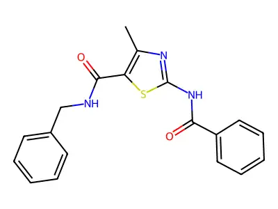 2-Benzoylamino-4-methylthiazole-5-carboxylic Acid Benzylamide structure