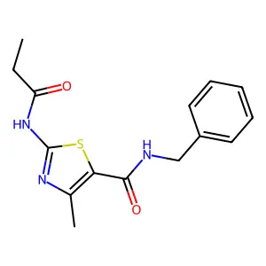 4-Methyl-2-propionylaminothiazole-5-carboxylic Acid Benzylamide structure