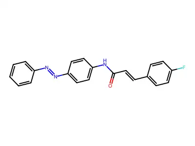2-Propenamide, 3-(4-fluorophenyl)-N-[4-(2-phenyldiazenyl)phenyl]- structure