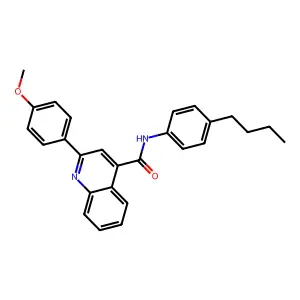 N-(4-butylphenyl)-2-(4-methoxyphenyl)quinoline-4-carboxamide structure