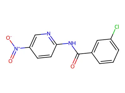 3-chloro-N-(5-nitropyridin-2-yl)benzamide structure