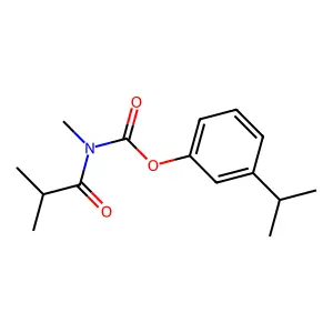 3-(Propan-2-yl)phenyl methyl(2-methylpropanoyl)carbamate structure