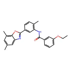 N-[5-(5,7-dimethyl-1,3-benzoxazol-2-yl)-2-methylphenyl]-3-ethoxybenzamide structure