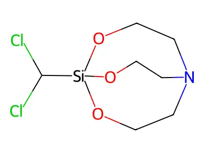 1-(Dichloromethyl)-2,8,9-trioxa-5-aza-1-silabicyclo[3.3.3]undecane structure