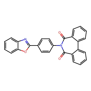 6-[4-(1,3-benzoxazol-2-yl)phenyl]-5H-dibenzo[c,e]azepine-5,7(6H)-dione structure