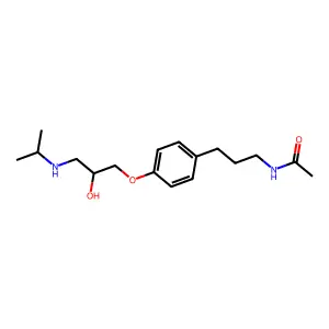 Acetamide, N-(3-(4-(2-hydroxy-3-((1-methylethyl)amino)propoxy)phenyl)propyl)- structure