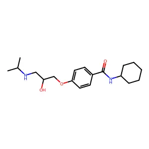 Benzamide, N-cyclohexyl-4-(2-hydroxy-3-((1-methylethyl)amino)propoxy)- structure