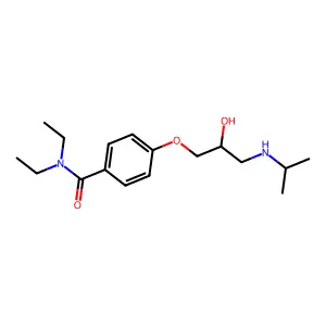 Benzamide, N,N-diethyl-4-(2-hydroxy-3-((1-methylethyl)amino)propoxy)- structure