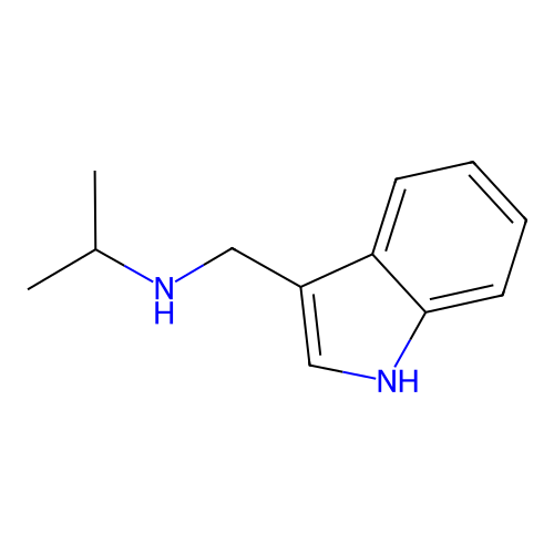 N-(1H-indol-3-ylmethyl)propan-2-amine structure