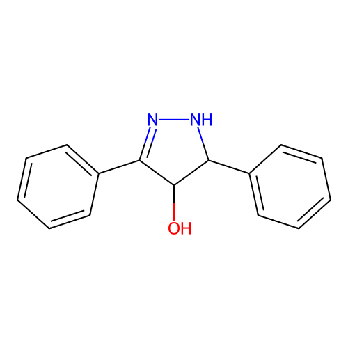 3,5-diphenyl-4,5-dihydro-1H-pyrazol-4-ol structure