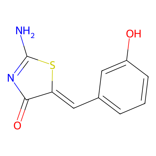 2-Amino-5-[(3-hydroxyphenyl)methylidene]-1,3-thiazol-4-one structure